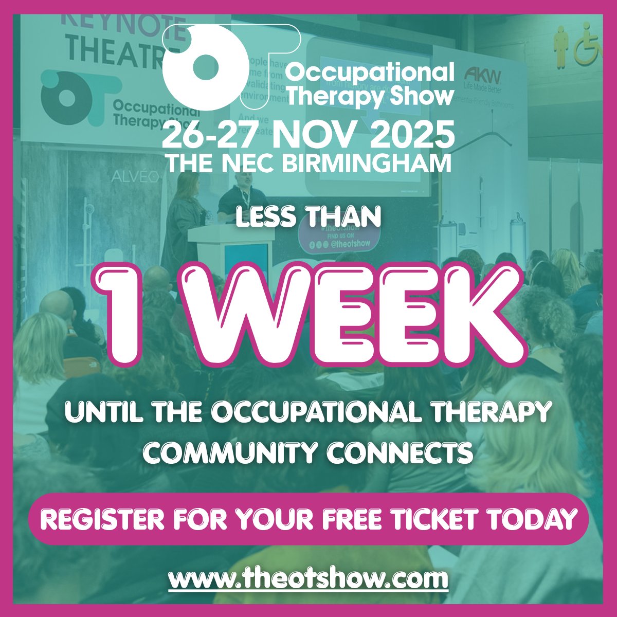Less than a week to go before the <a href="/TheOTShow/">The OT Show</a>. We'll be there, on Stand G12, please come say hello! Register here to secure your place theotshow.com/idsept.