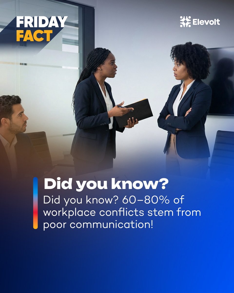 ElevoltKe's tweet image. Did you know this?
Happy Friday!😊
#fridayfunfact #conflictresolution  #careeradvice #jobsearch #ikokazike