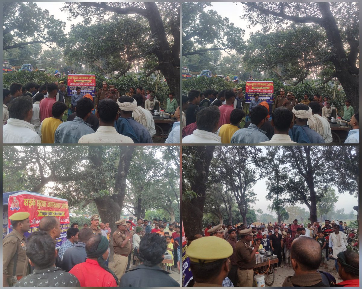 bahraichpolice's tweet image. #SPBahraich के निर्देशन में, 
सड़क सुरक्षा एवं यातायात व्यवस्था सुदृढ़ रखने के दृष्टिगत थाना रामगांव पुलिस द्वारा रामगांव बाजार में जन जागरूकता अभियान चलाकर छात्र-छात्राओं व स्कूल प्रशासन को यातायात नियमों व उनकी उपयोगिता के प्रति जागरुक किया गया।
#Uppolice 
#bahraichPolice