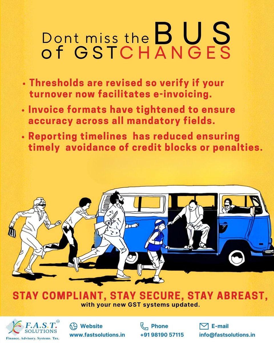 FASTSolutionsI1's tweet image. Hop on the GST Express! FAST Solutions makes GST compliance simple with automation, expert support, and timely alerts—so you stay penalty-free and focus on business growth.

#FASTSolutions #GSTcompliance #taxmanagement
