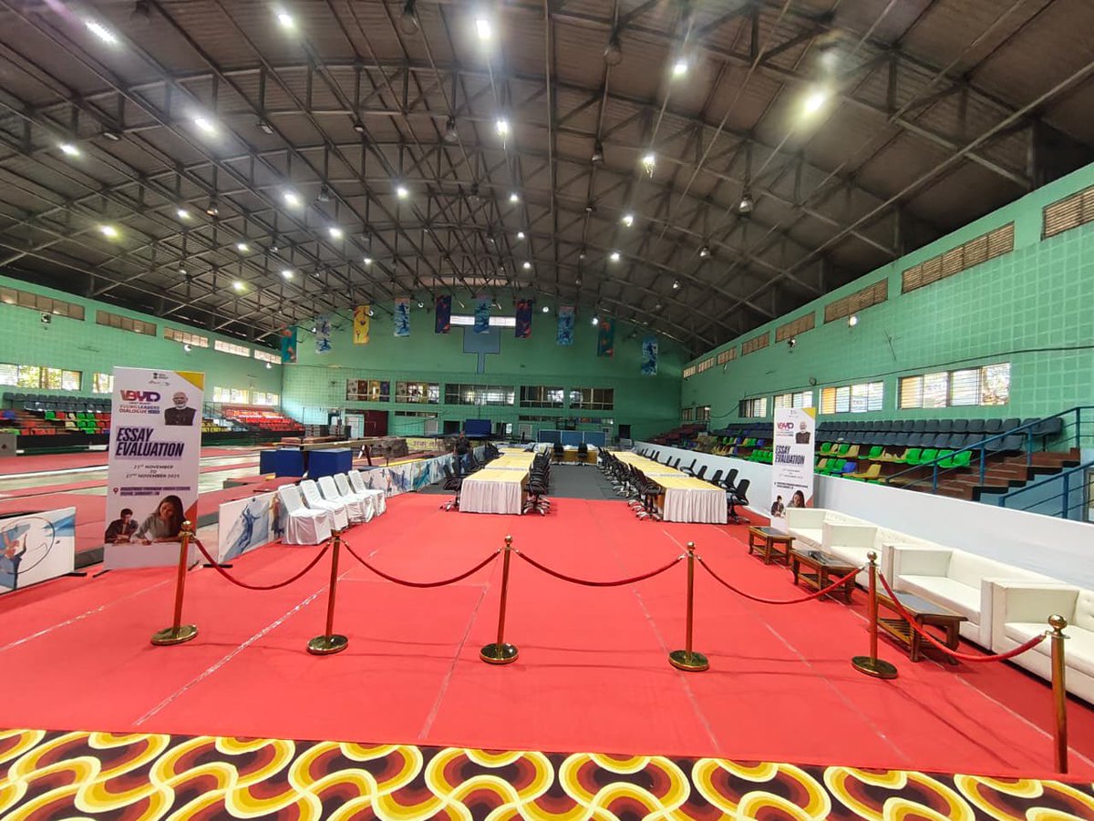 Assam_DSYW's tweet image. We are all set for the Viksit Bharat Young Leaders Dialogue (VBYLD) as we align with the Viksit Bharat @2047 vision.
Essay evaluations for VBYLD 2026 begin tomorrow at Bhogeswari Phukanani Indoor Stadium—bringing together young voices, ideas, and aspirations for a developed…