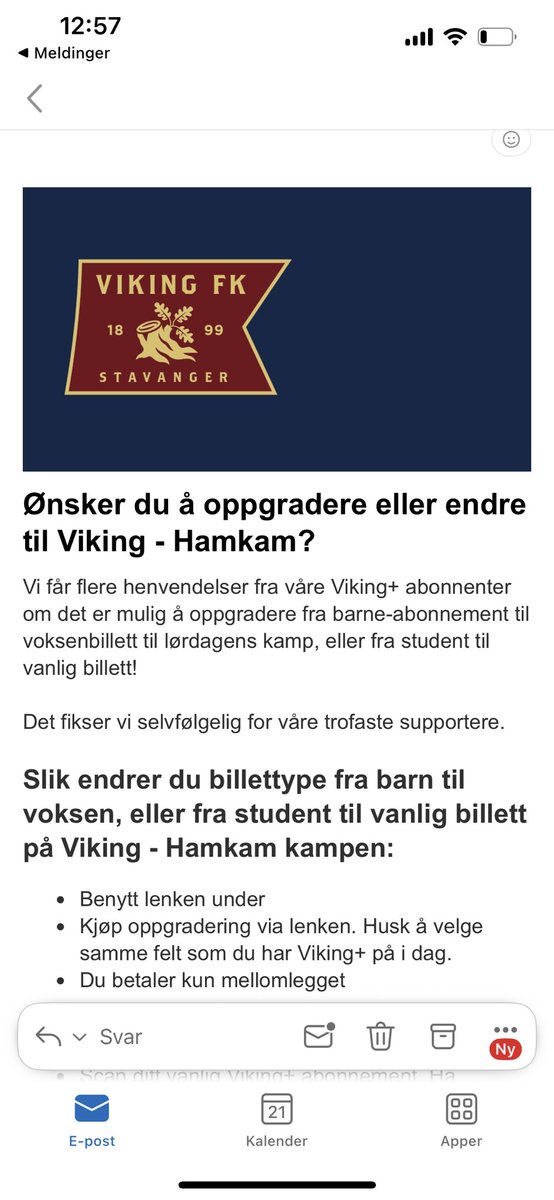 Vi er gjerne i toppen i eliteserien , men vi rykker ned på info/reklame 😅😅

Men så er det jo bare snart to uker siden vi møtte Ham-Kam 😎