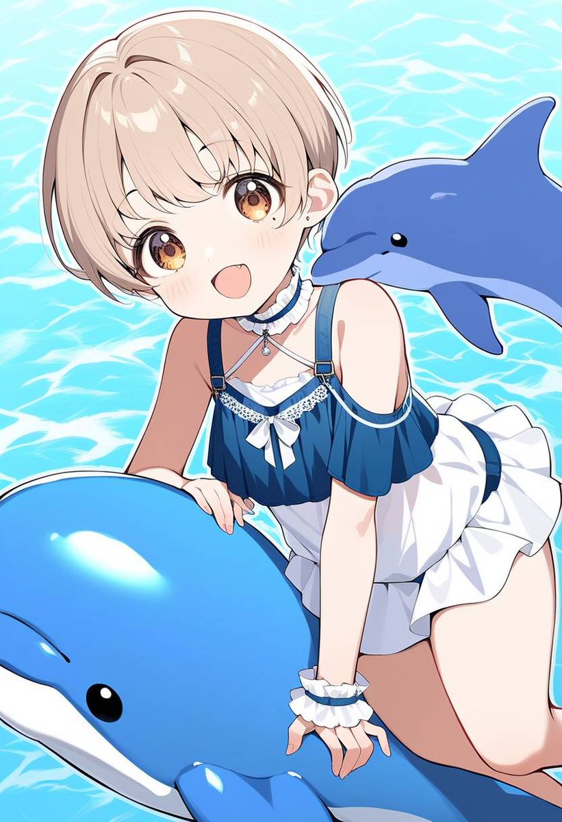 イルカに乗った少年