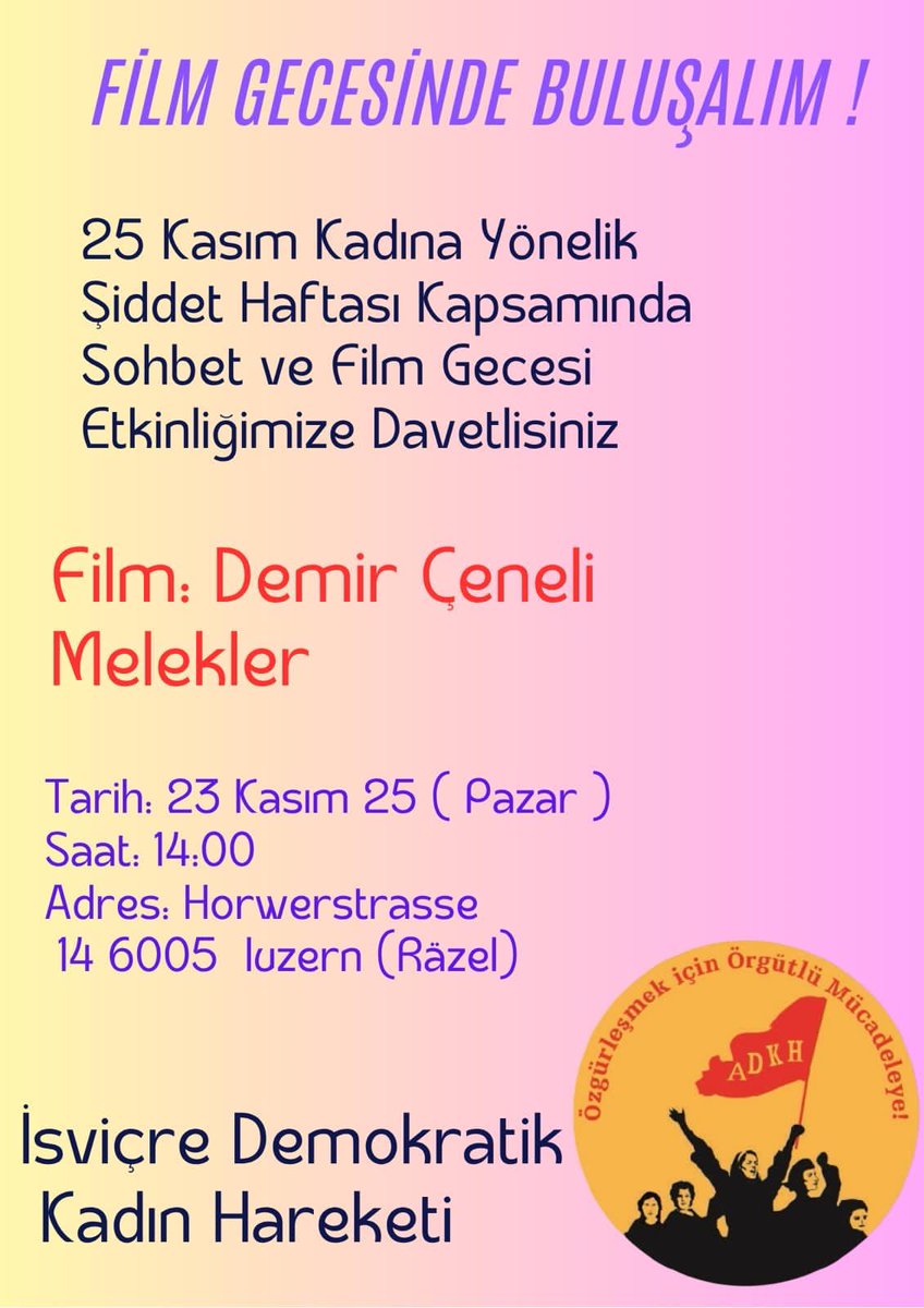 ADKH_ADKH's tweet photo. #ADKH
23 Kasım 2025
Saat 14.00 İsviçre Luzern
@dilsatcanbaz
@idhfswiss https://t.co/AiNKUvOQvd