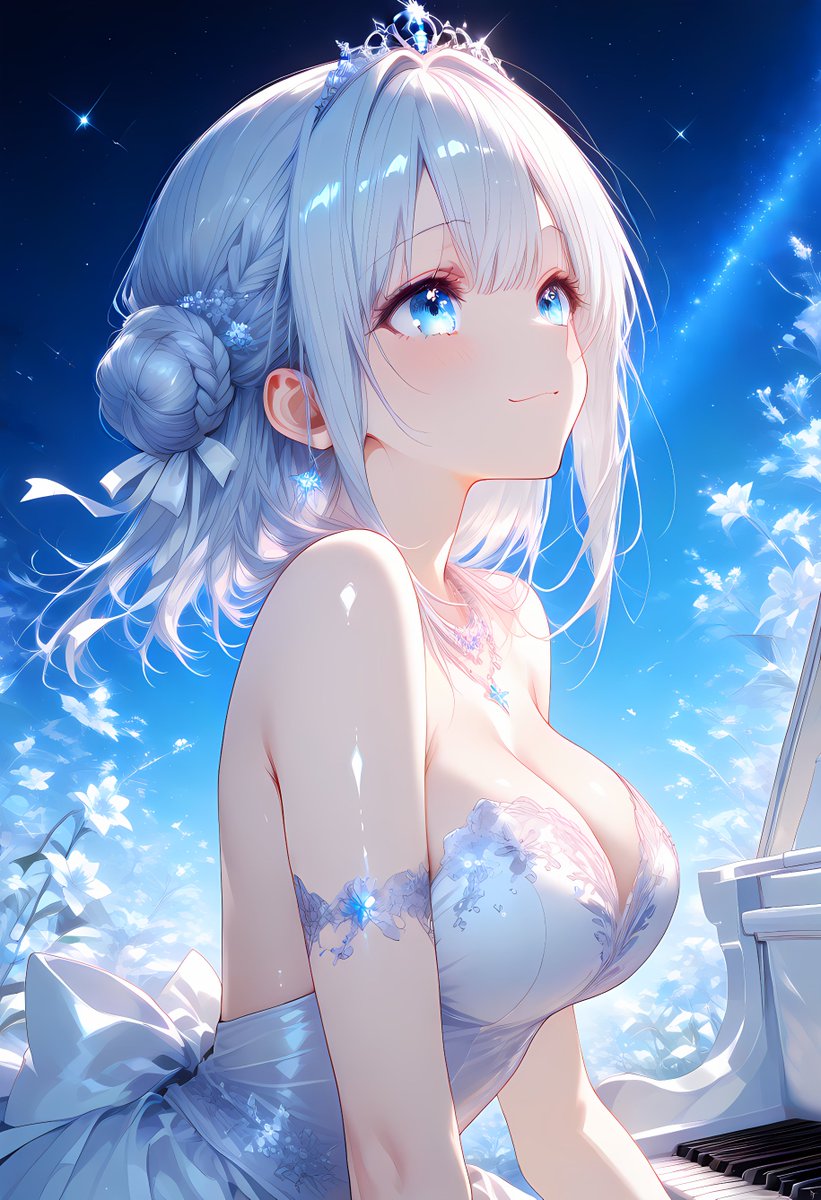 shion_yuzuki_ai's tweet image. 「この夜空のように、永く続く時間を......ずっと。」
SFW AI illustration.
#AIart #AIイラスト