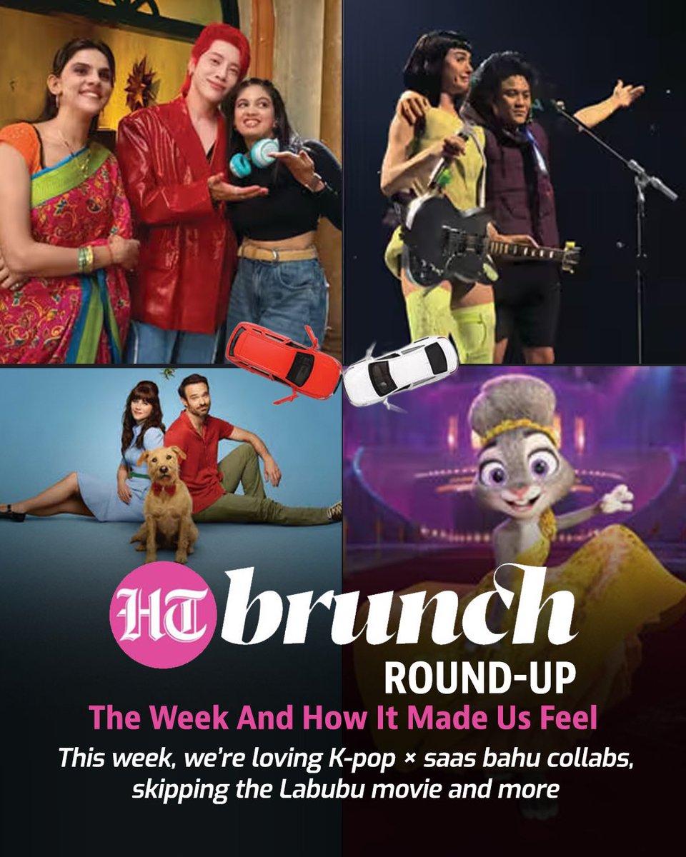 htTweets's tweet photo. #HTBrunch ✨ | This week, we’re loving K-pop × saas bahu collabs, skipping the Labubu movie, cuddling sad puppies, and ignoring ChatGPT

Read: https://t.co/JtrqfEksKD

More in today's e-paper 🗞️https://t.co/W5VqmADJ86