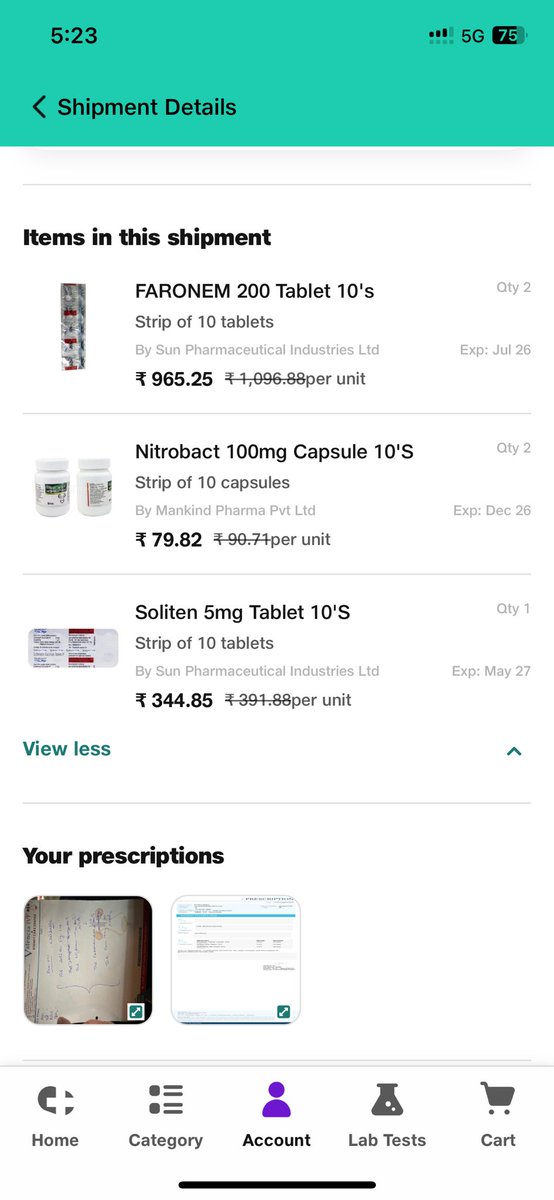 Worst service there is no shipment it’s urgent medicine I order these medicine for urgent requirement but <a href="/NetMeds/">Netmeds</a> u lost my trust very dissappointed ..