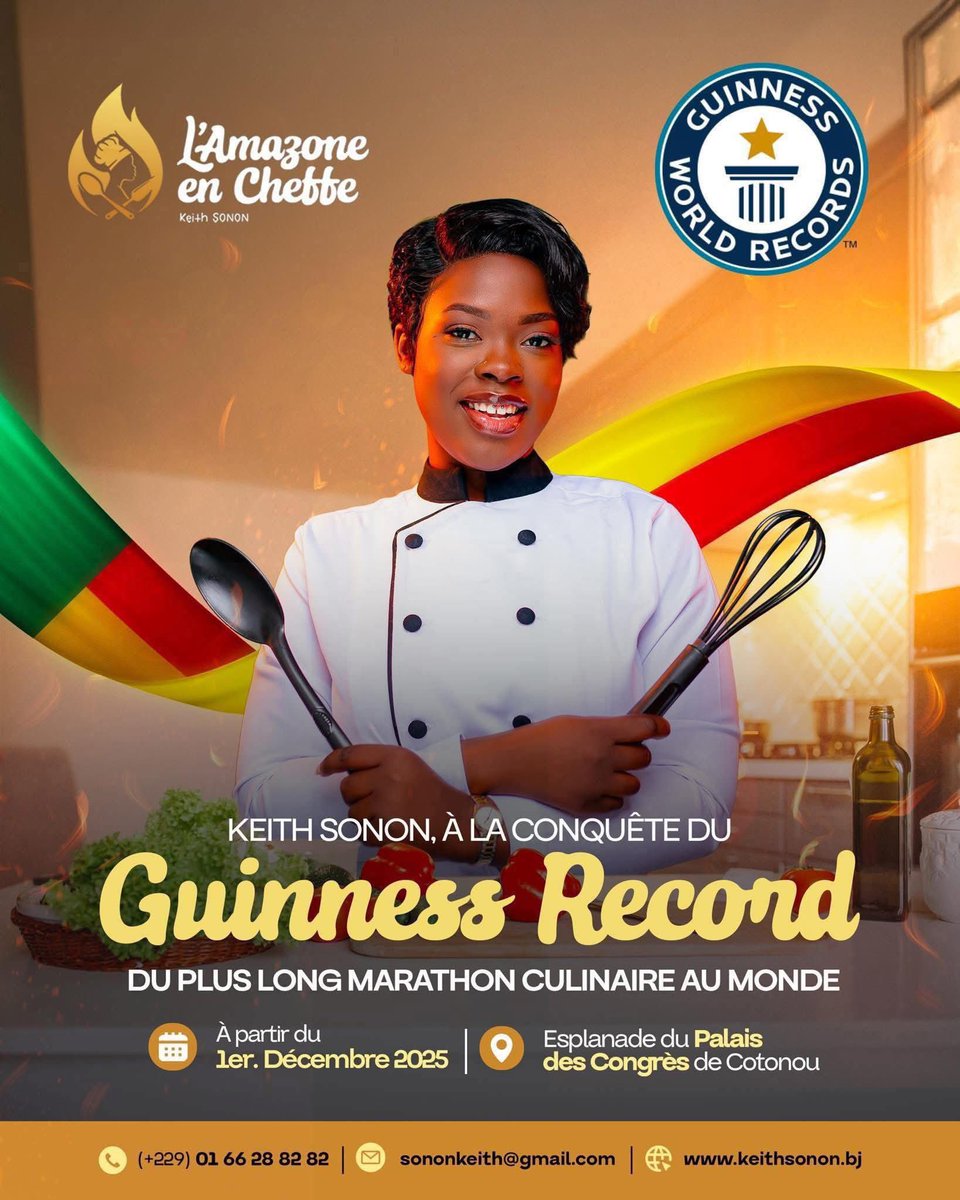 sabin87447's tweet photo. Free foods!? 

Allez Cheffe Keith SONON 
#KeithSonon #LAmazoneEnCheffe #GuinnessWorldRecord https://t.co/IQ3rWvrAxZ