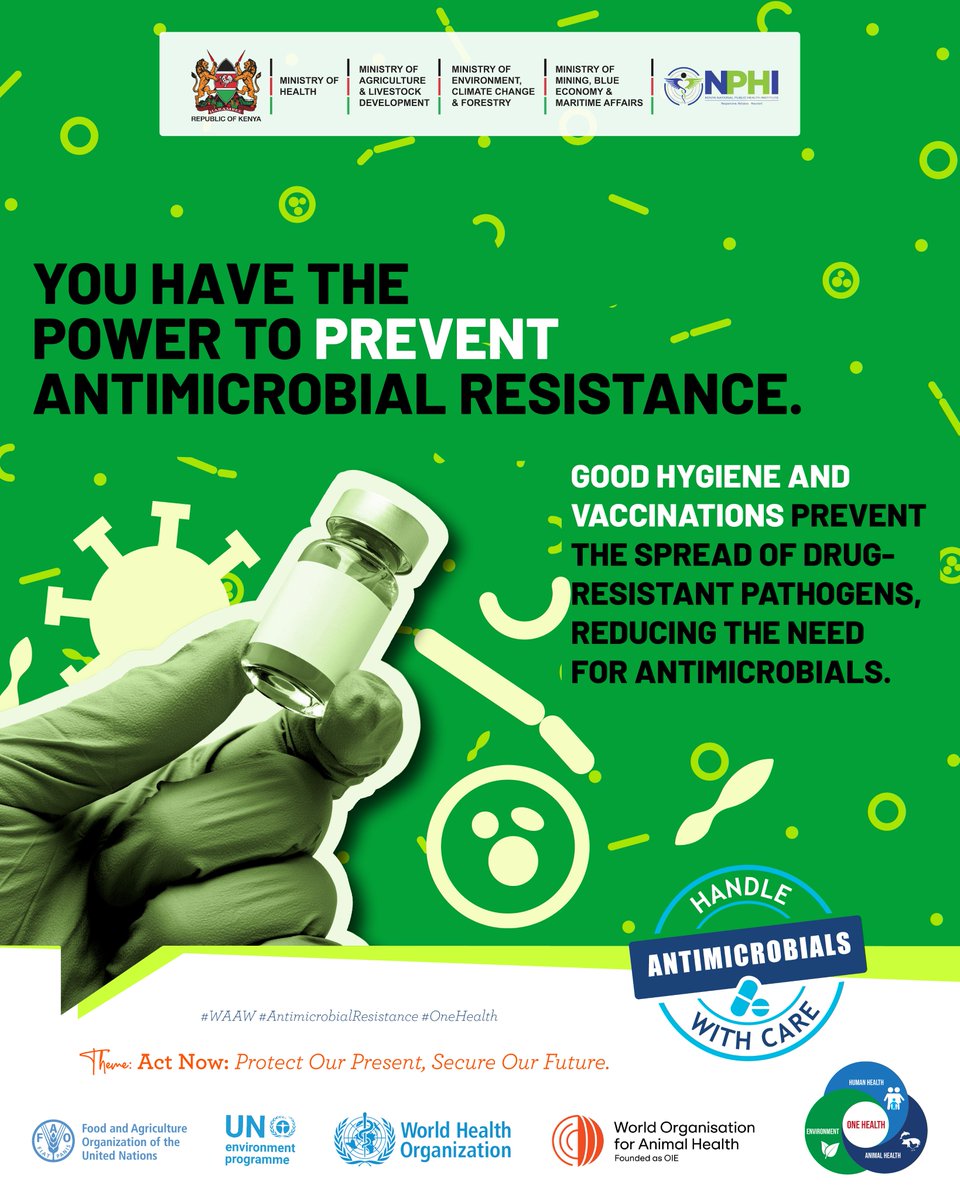 You have the Power to Stop Antimicrobial Resistance (AMR) 
Every action counts - practicing good hygiene and staying up to date with vaccinations in both animals and  humans helps prevent infections and reduces the need for antimicrobials. 
Together, we can protect our health