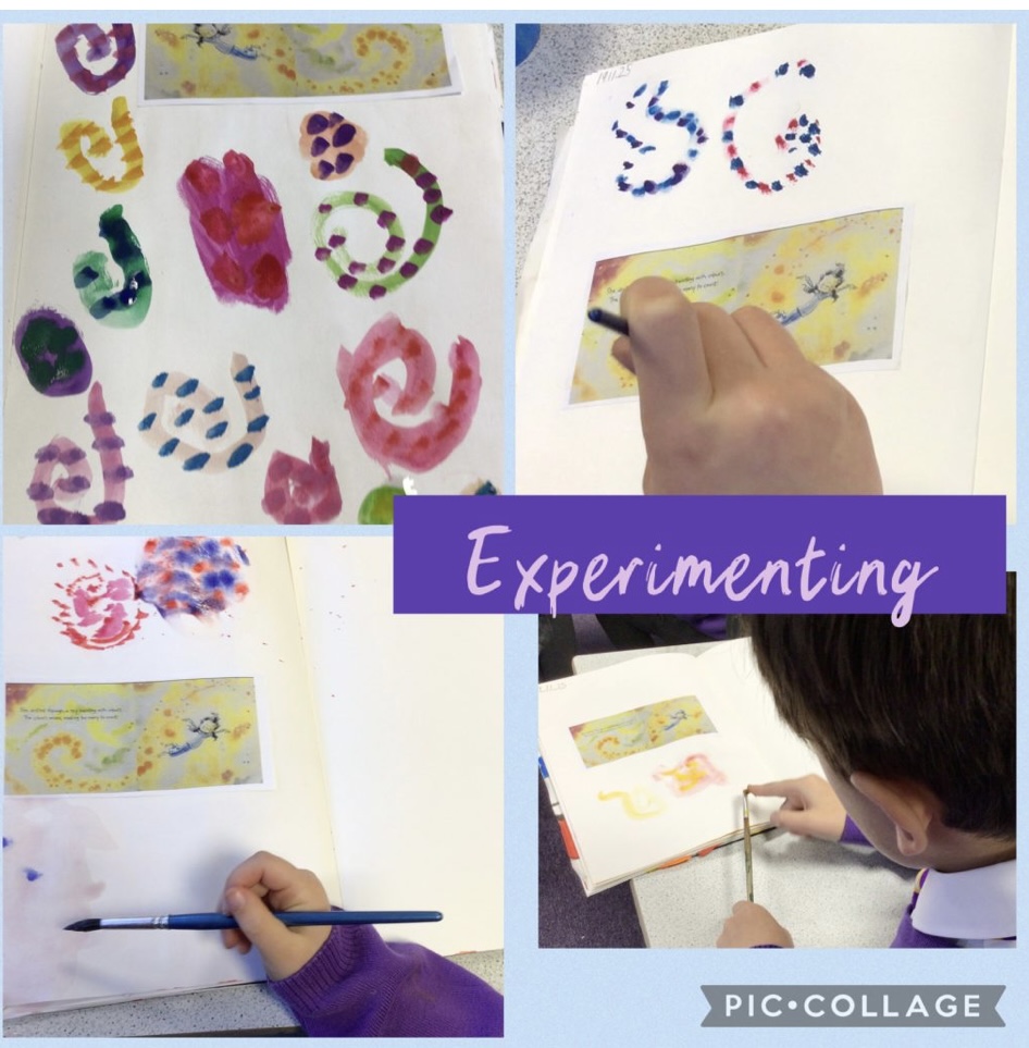 Our Year 2 artists have been exploring Sky Colour! They’ve been experimenting with watercolours in their sketchbooks—practising lines, shapes &amp; squiggles and even trying the ‘wet in wet’ technique to watch colours blend beautifully!