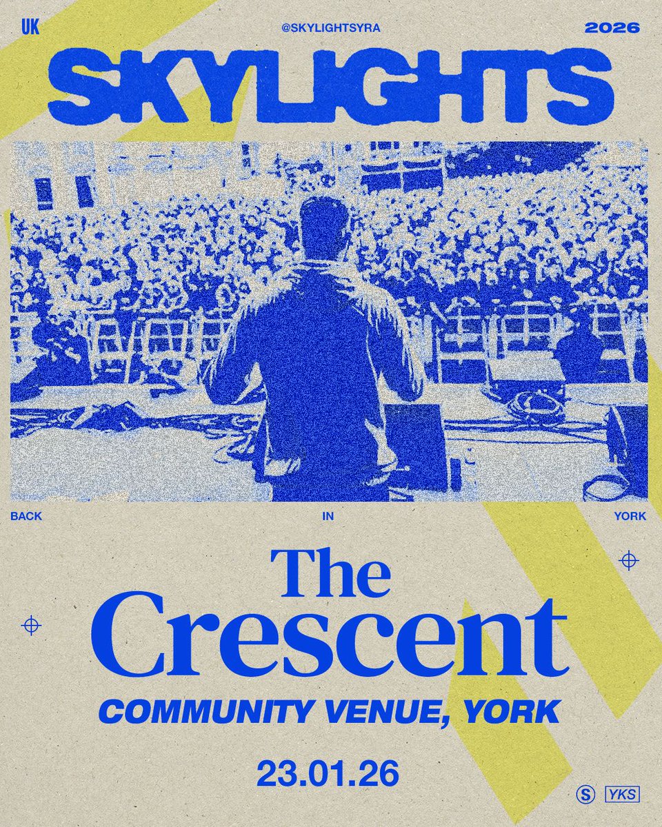 SkylightsYRA's tweet photo. ‼️YORK‼️ 

Skip the January blues and celebrate the start of 2026 at what will be our most intimate gig of the year! Showcasing our upcoming double A side release... Tickets onsale now!! #ASAW 

https://t.co/YUOS7rHyxr https://t.co/XeeBY38zts