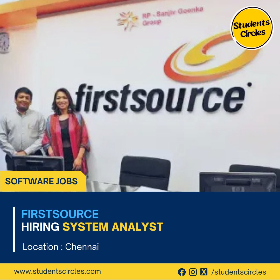 karthikpattadi's tweet image. 🏢 Company: Firstsource

🧾 Job Role: System Analyst
📍 Location: Chennai
🎓 Qualification: BE/ B.Tech
💼 Job Category: Software
📅 Experience: Freshers Eligible
💰 Stipend: Rs 25,000 + Bonus

🔗 Apply Now: tr.ee/TOG14h