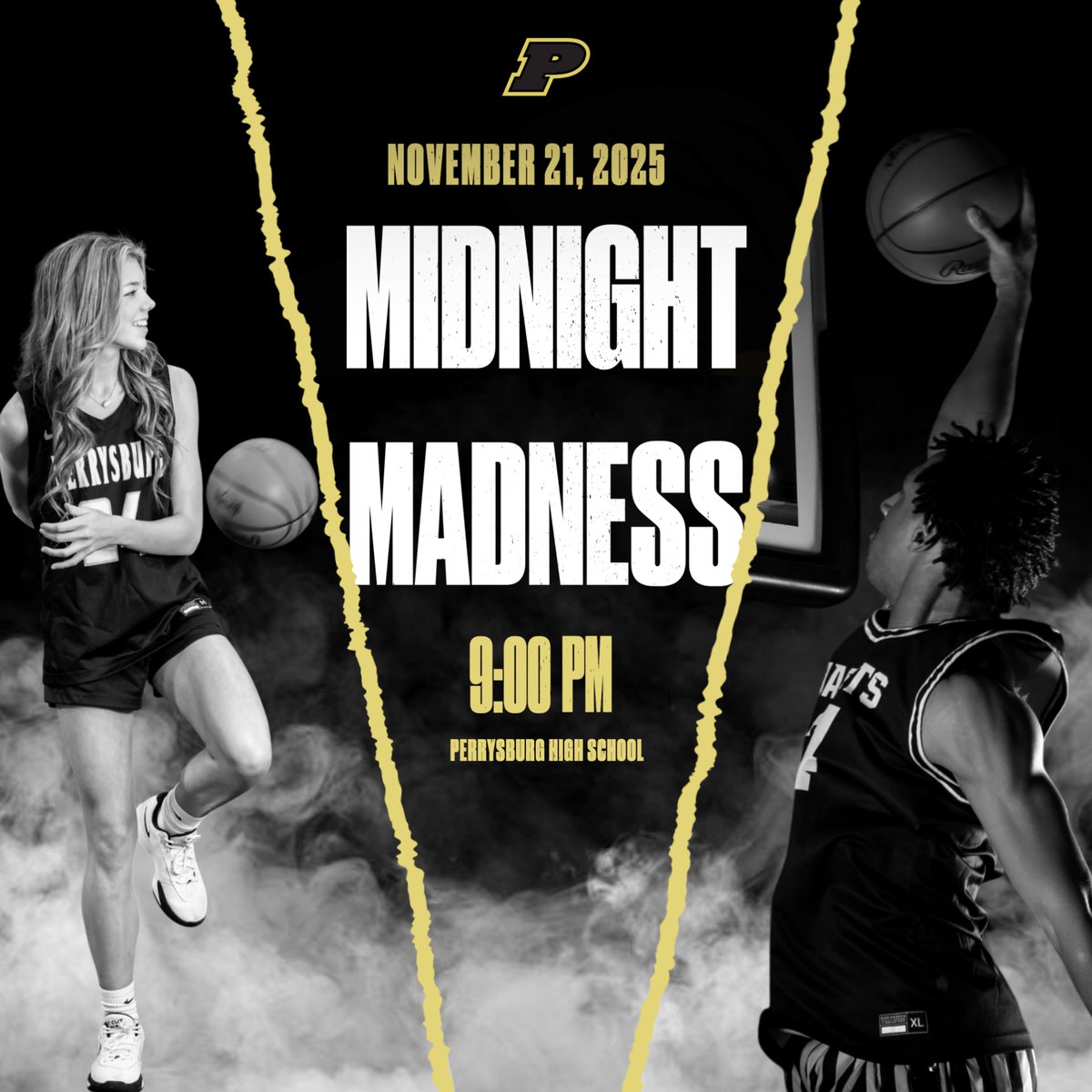 PburgAthletics's tweet photo. 🔥 MIDNIGHT MADNESS is TONIGHT🔥
  
⏰ Doors open at 9 PM!  
🎉 Meet your Girls &amp; Boys Basketball Teams  
💃 Cheer &amp; Dance Performances  
🖤 WEAR BLACK to show your spirit
🎟 Admission: Bring a canned good to donate

Don’t miss out on the hype, the energy, and the excitement! 🐝 https://t.co/92ENqgAb6G
