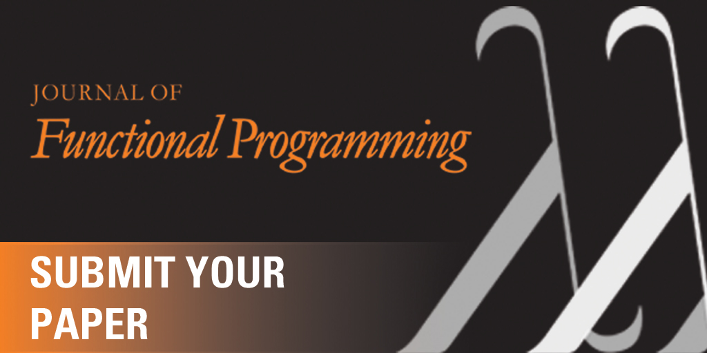 CUP_SciEng's tweet image. Interested in submitting your article to Journal of Functional Programming? Click here for more information. 
📚 cup.org/4oR2VKE
#FunctionalProgramming
