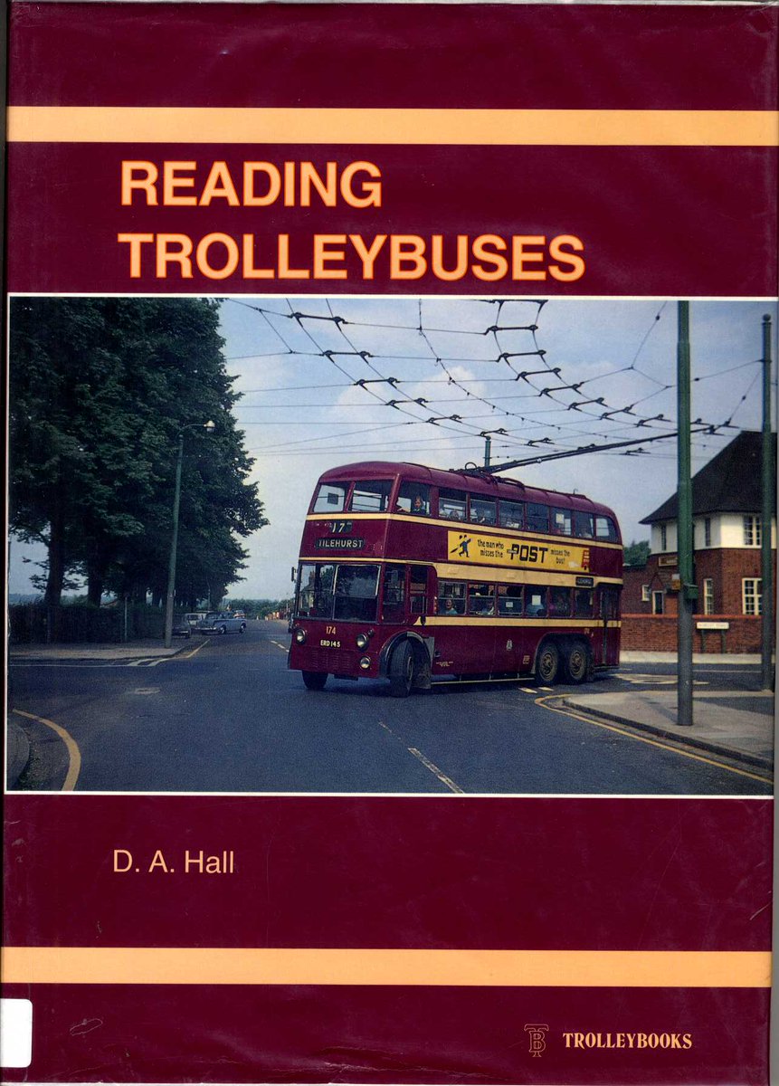 readinglibrary's tweet image. This detailed book by D.A. Hall looks back at the days when Reading had trolleybuses, one of which features on the cover. This, and others on the same topic, are located at Reading Central Library (R/FQ). #ReadingLocalHistory