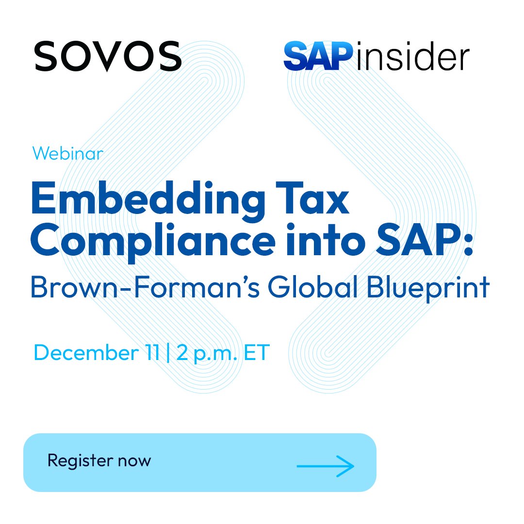 SovosCompliance's tweet image. Aligning ERP modernization with tax compliance can deliver measurable ROI. Join Vadim Nemtsev and Kelly Lewis to learn how Brown-Forman achieved this in its SAP S/4HANA transformation.

sapinsider.org/webinars/sovos… 
#ERPModernization #S4HANA #DigitalTransformation