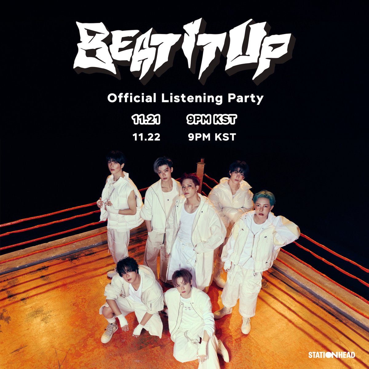 NCTsmtown_DREAM's tweet photo. "Beat It Up" Listening Party is happening right now on @STATIONHEAD!
Make sure to join us

📍11.21 9PM KST | 7AM ET

🥊https://t.co/byx5CucdAQ

#NCTDREAM #BeatItUp
#NCTDREAM_BeatItUp https://t.co/xUUWn532B0
