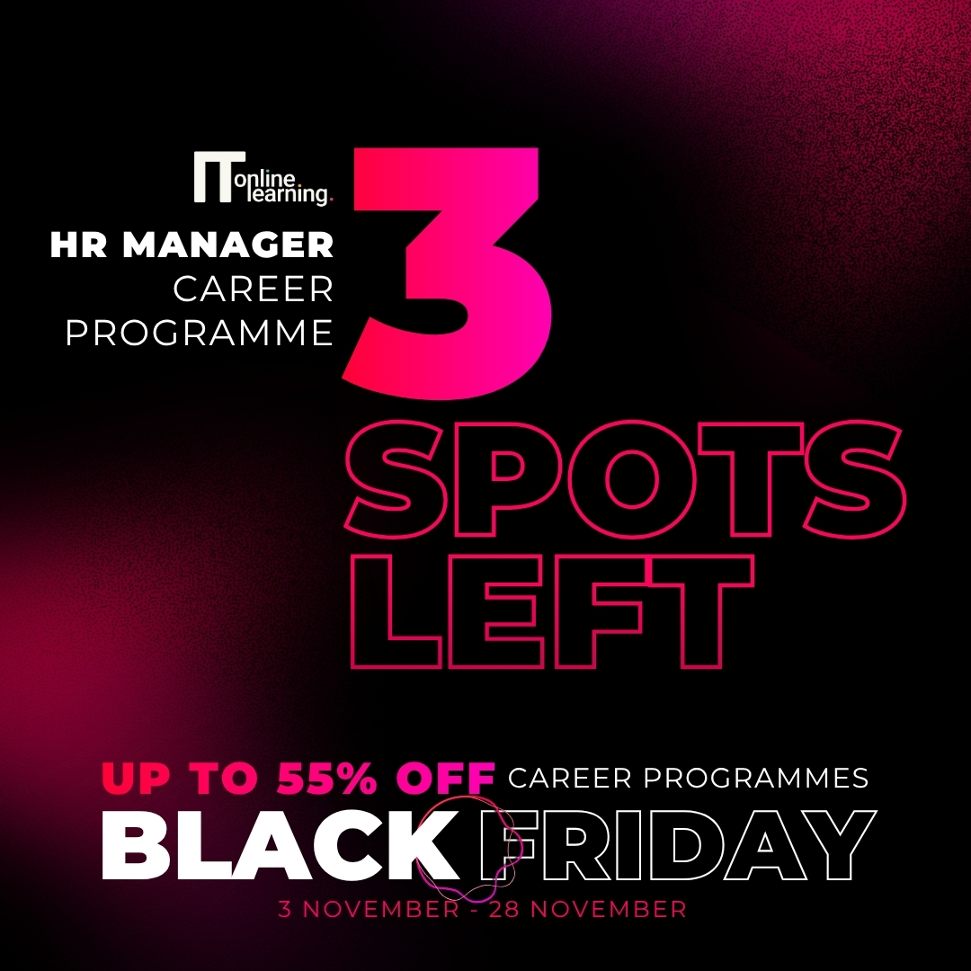 IT_PM_Training's tweet image. Limited spots left on our HR Manager and HR Administrator Programmes. Build a structured HR career with support from enrolment to certification, and take advantage of our Black Friday savings.

Enrol now and save up to 55%: shop.itonlinelearning.com/hr-courses/

#HRCareers #BlackFridaySale