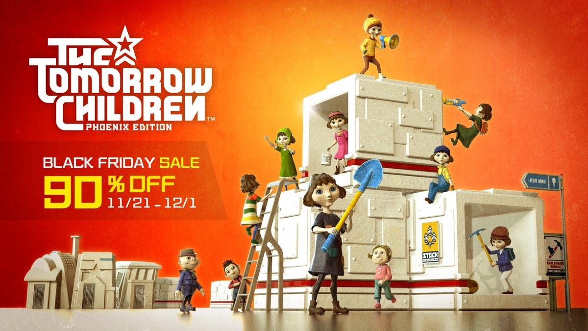 TTCGame's tweet image. The Tomorrow Children is 90% off in the Black Friday sale!!🛠️ 
If you&apos;ve never entered the Void before, now&apos;s your chance!