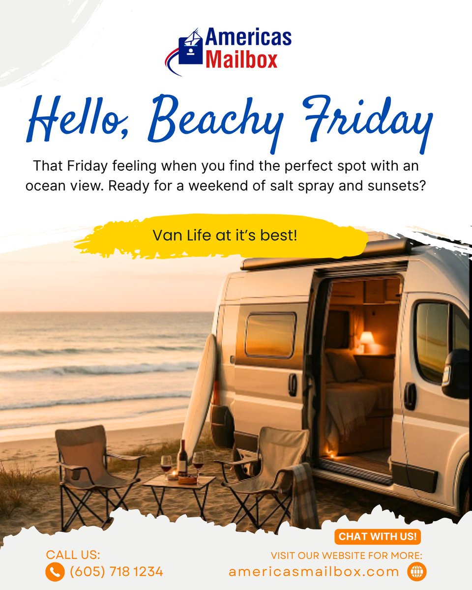 Establish your South Dakota residency and start your beach and other adventures with Americas Mailbox today! 

Call (605) 718-1234 to get started!

#Vanlife #RVlife #Weekend #Beachlife #Weekendvibes #Homeiswhereyouparkit #VanandBeach #Roadtrip #Getoutside