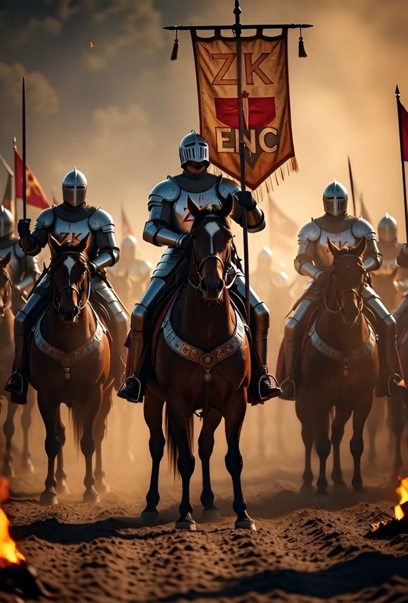 ZKSyncの騎士たちが突撃する様子、$ZKトークンの力を象徴