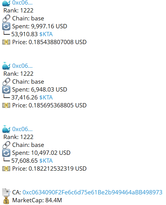 Detecting smart whales buying the $KTA dip. Are you buying too? If not, why?