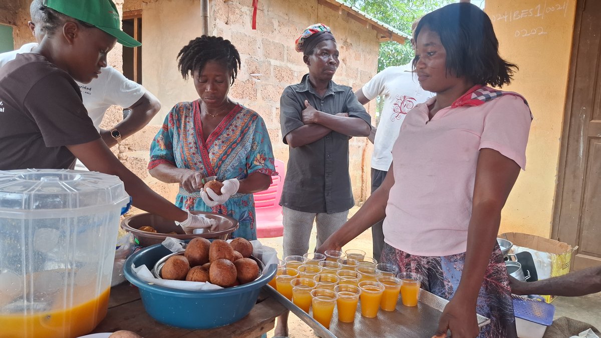 Solidaridad_wa's tweet image. 1/ #Smallholder #oilpalm farmers in the Central region of Ghana are gaining climate-smart skills to cultivate and process Orange-Fleshed Sweet Potato (#OFSP) through a new initiative under NISCOPS, which is funded by @DutchMFA and @FCDOGovUK.