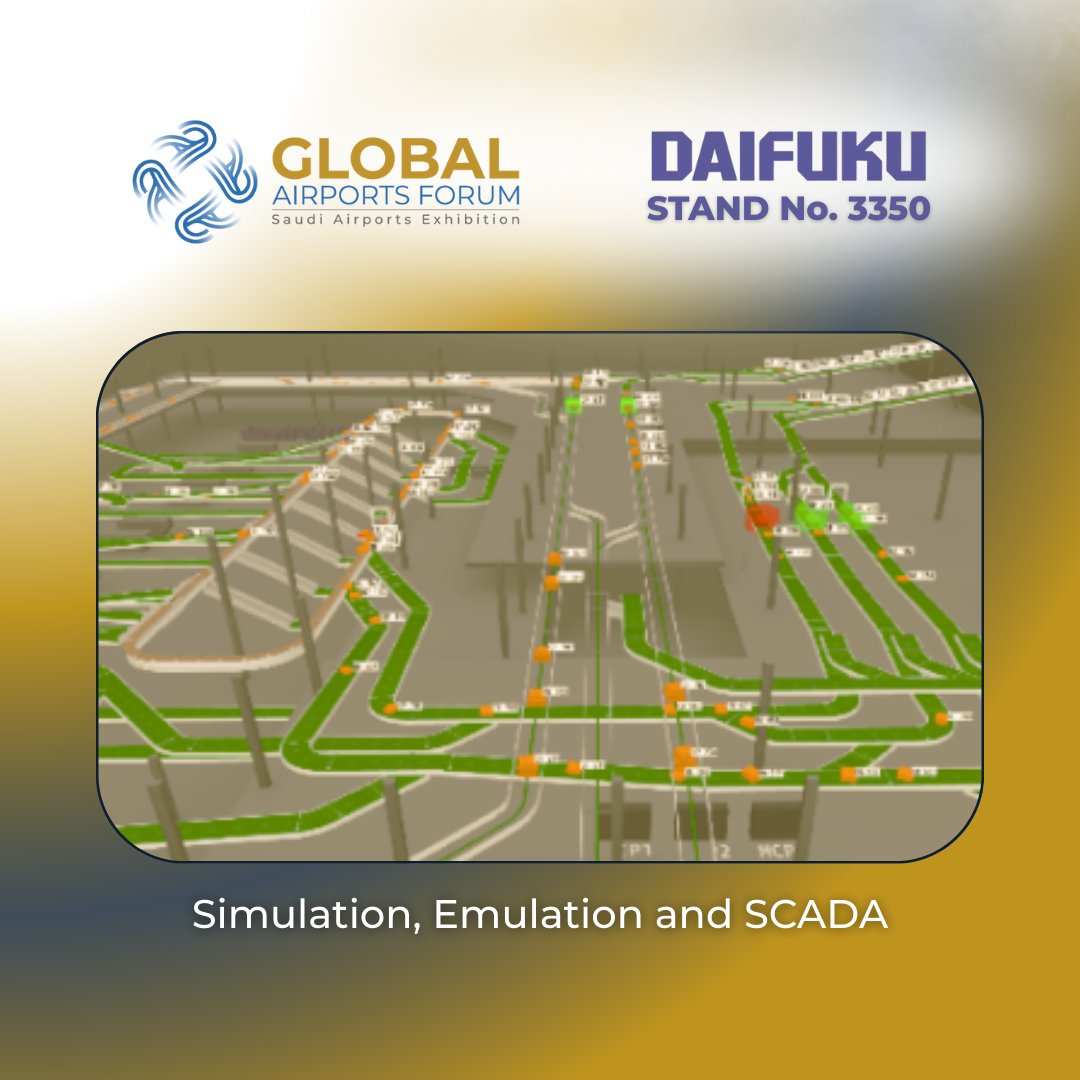 SaudiExhibition's tweet image. Daifuku delivers innovative solutions for efficient, secure airport operations.

Meet them at Stand 3350.
📍 RICEC, Riyadh, Saudi Arabia
📅 16–17 December 2025
🎟 Visitor Entry Free
👉 Register now: tinyurl.com/mum3evkc

#GAF2025 #Daifuku #AviationTech #GlobalAirportsForum