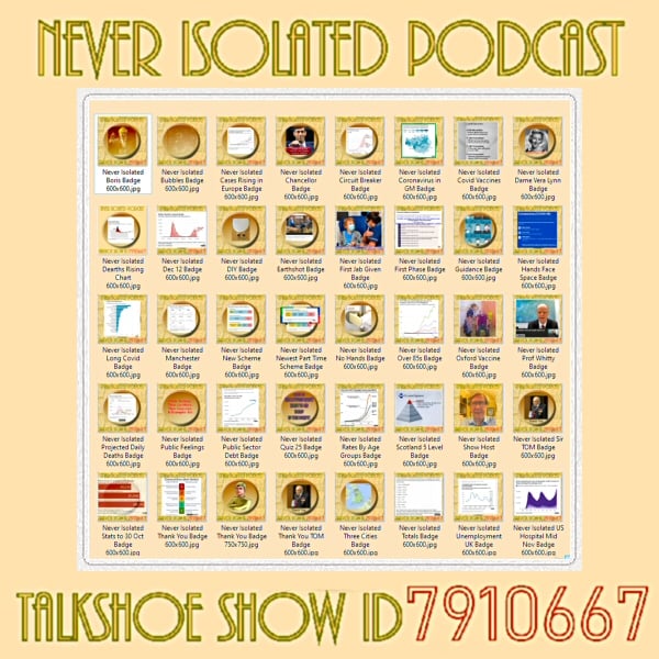 NeverIsolated's tweet image. Listen to the &apos;Never Isolated&apos; Podcast on @ListenNotes here: listennotes.com/podcasts/never… Currently there are 150+ back episode to checkout @NeverIsolated @daveactv @daveac @TalkShoe #coronavirusuk #Coronavirus #COVID19 #podcast