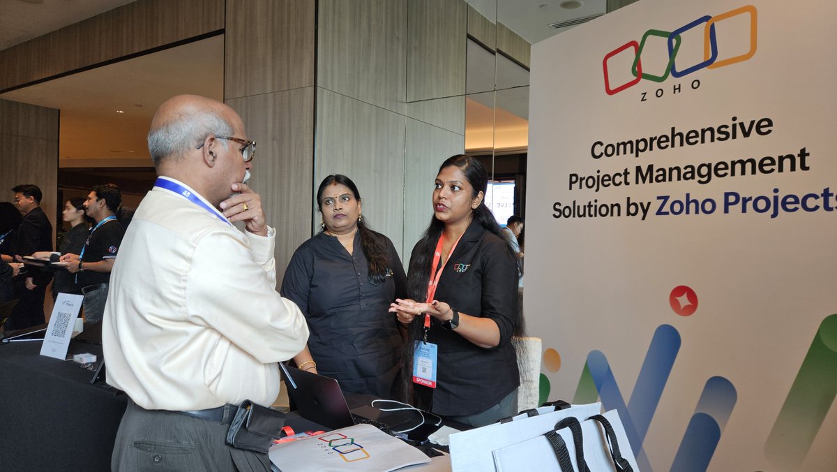 ZohoProjects's tweet image. Incredible 2 days at the #PMISingapore event! 🚀

Our Zoho Projects booth was buzzing with great convos about project management. Loved showing how a unified platform makes work simpler &amp;amp; more productive.

Big thanks to all who joined.

#ZohoProjects #ProjectManagement #PMISG
