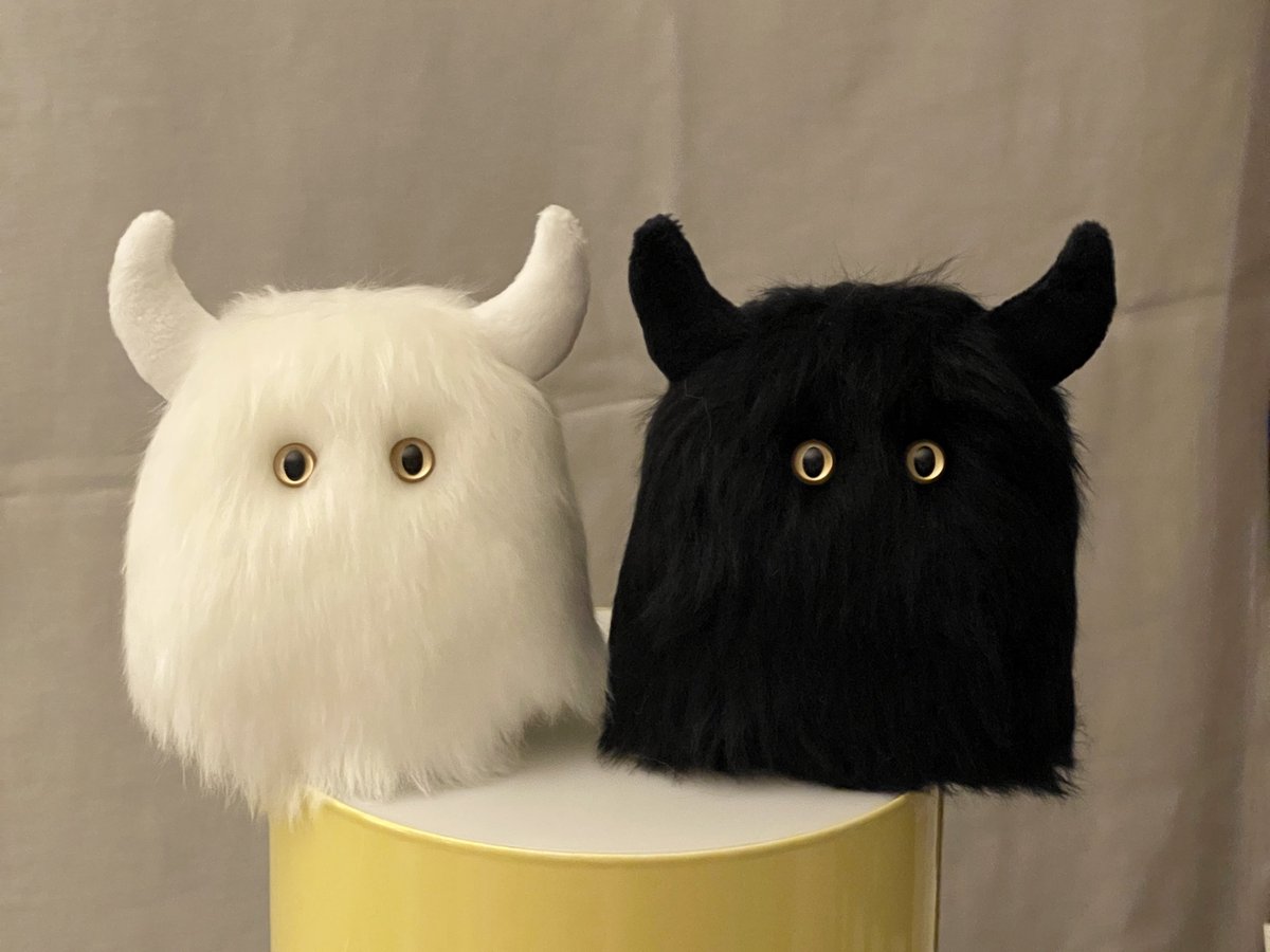 gainennnn's tweet image. ふわふわまものズ⚪️😈⚫️