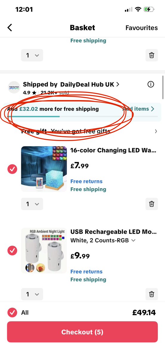 babyjays's tweet image. @tiktok @tiktok_uk Showing shipping as free adding delivery charges at checkout or once checking out saying you have to add more to get free delivery is misleading…This is on many products I tried. @CMAgovUK @The_IPO @WIPO #competitionmarket #ConsumerRights #consumerProtection