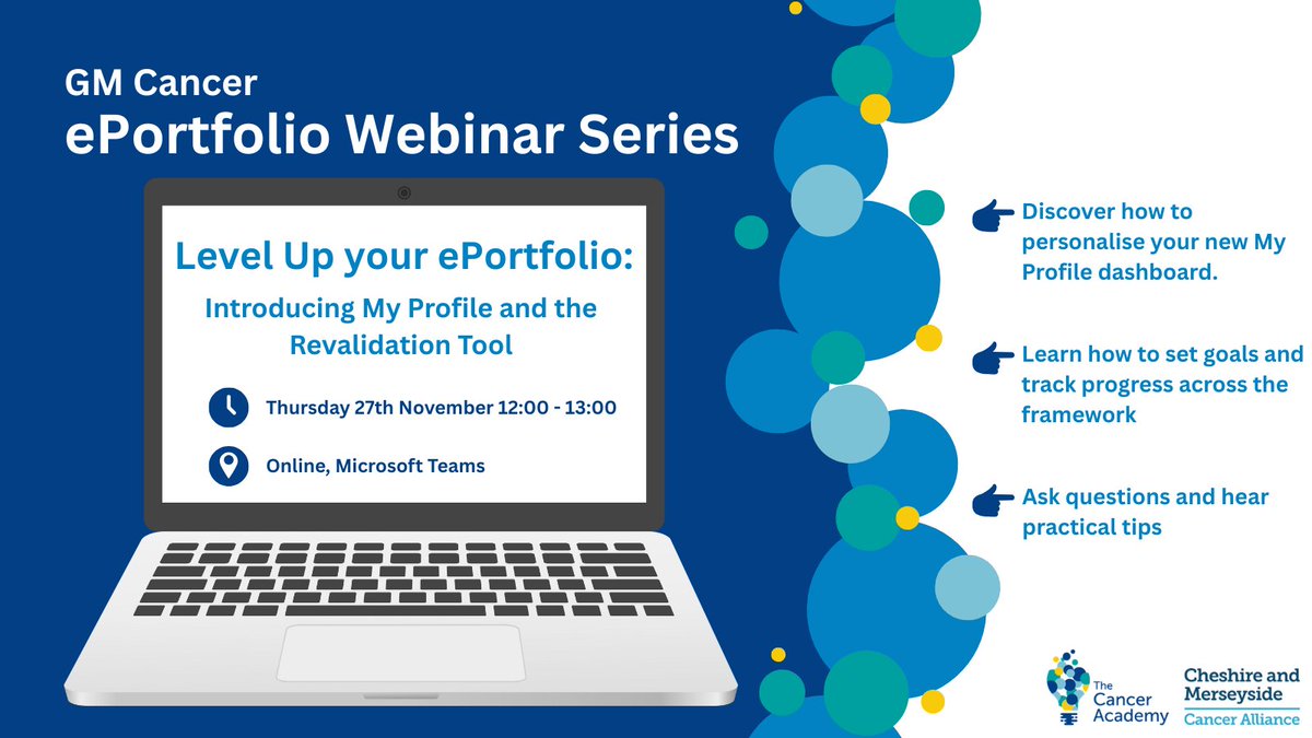Join this webinar to find out more about the ePortfolio's exciting new features! Register here: tinyurl.com/cancer-academy