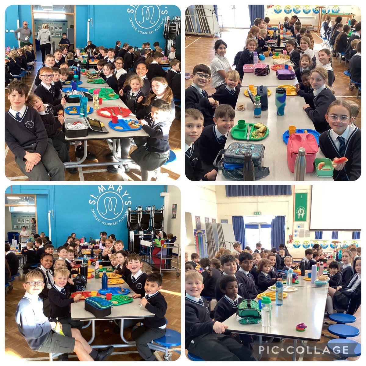 Year 6 have really enjoyed having lunch with their buddies today.