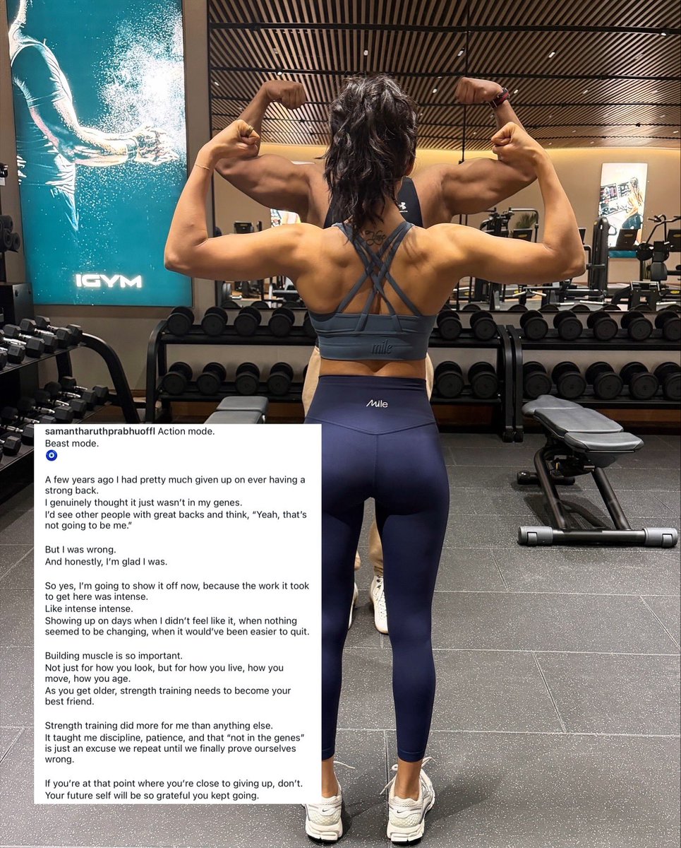 indiaforums's tweet image. Samantha Ruth Prabhu steps into full-on action mode, proudly flaunting the strength she fought hard to build. From self-doubt to beast mode, her journey is a reminder that discipline, patience, and consistency can rewrite any story. 💪🔥
.
.
.
#IndiaForums #SamanthaRuthPrabhu…