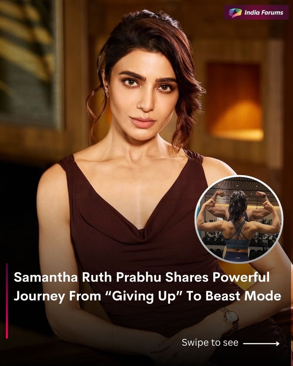 indiaforums's tweet image. Samantha Ruth Prabhu steps into full-on action mode, proudly flaunting the strength she fought hard to build. From self-doubt to beast mode, her journey is a reminder that discipline, patience, and consistency can rewrite any story. 💪🔥
.
.
.
#IndiaForums #SamanthaRuthPrabhu…