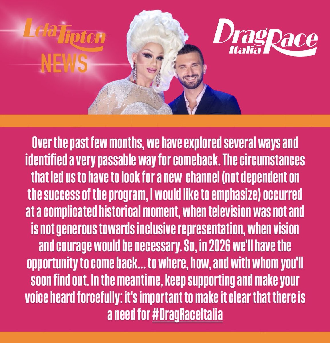 tipton_loola's tweet image. Dimitri Cocciuti, DRI Showrunner, talked about the future of #DragRace Italia 🇮🇹💪🏻