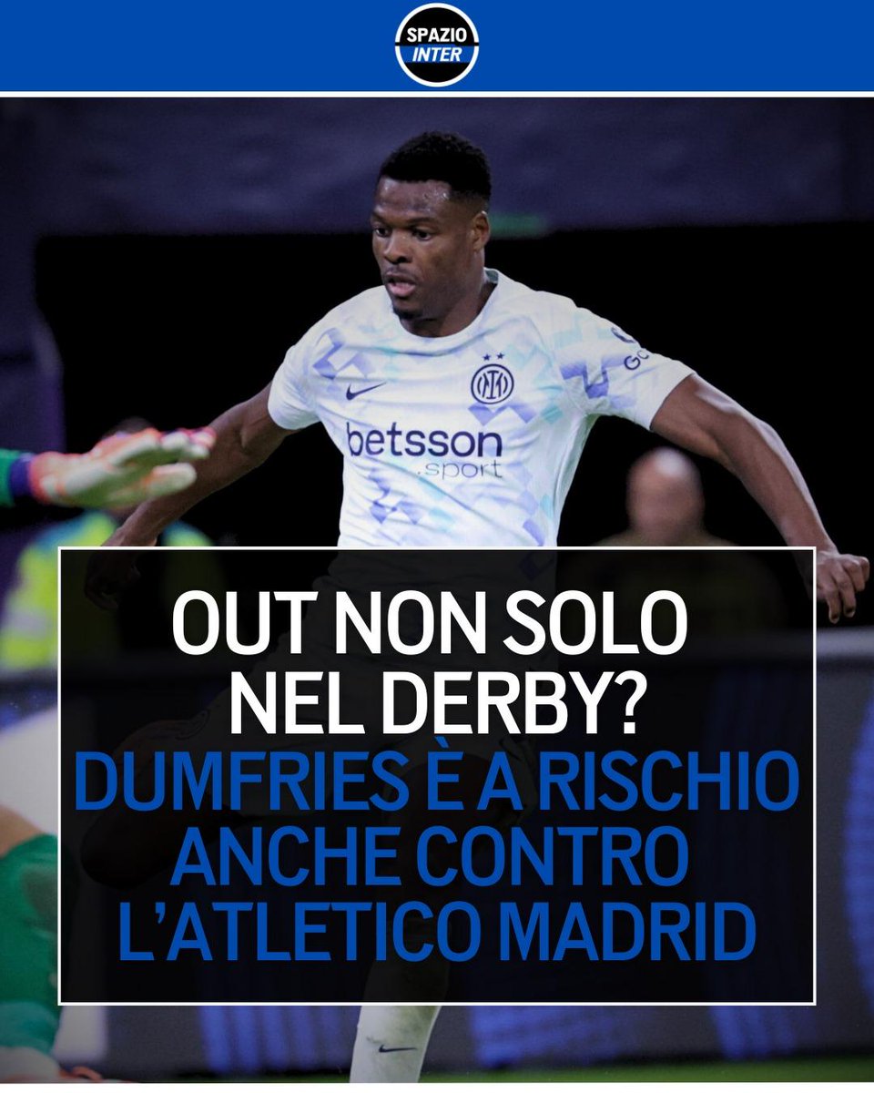 SpazioInter's tweet image. Brutte notizie per Chivu: Dumfries sembrerebbe a rischio anche per il match contro l’Atletico Madrid😱

Quello che sembrava un semplice fastidio alla caviglia risolvibile in pochi giorni si è trasformato in qualcosa di più serio❌

#Inter #Dumfries #SpazioInter