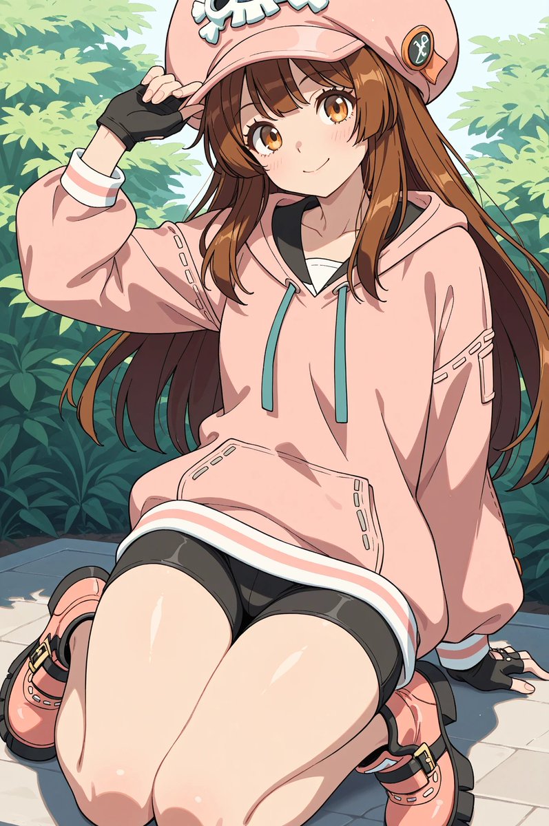 #AIイラスト 
#ギルティギア
お題をいただきまして～メイ
ストライブ版で衣装はピンクのリクエスト、どうでしょう？