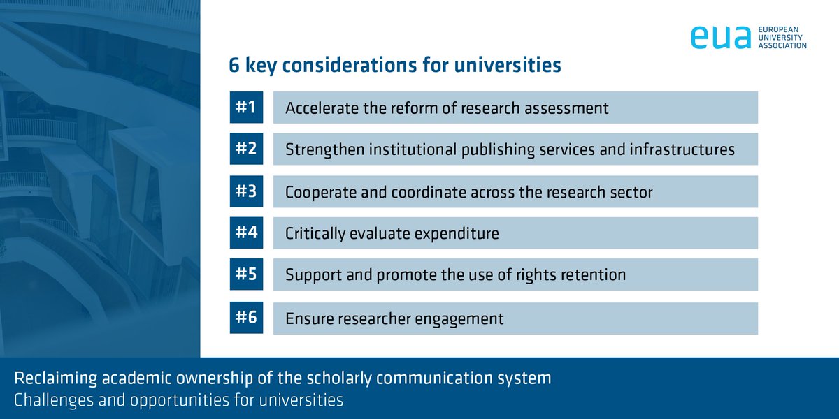 euatweets's tweet image. Despite the deeply entrenched nature of the current #ScholarlyPublishing system and the significant challenges of transforming it, universities have a unique opportunity to shape the future of scholarly communication.
➡️ Read EUA&apos;s briefing bit.ly/4kXeKNb 
#OpenScience