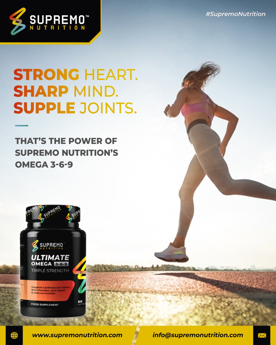 SupremoNutri's tweet image. STRONG HEART. SHARP MIND. SUPPLE JOINTS.
Unlock the full-body power of #SupremoNutrition’s Omega 3-6-9—your daily support for #HeartHealth  #brainfunction, #jointmobility &amp;amp; overall wellness
Fuel your body the right way!
Shop now at: supremonutrition.com
#Omega369 #JointSupport
