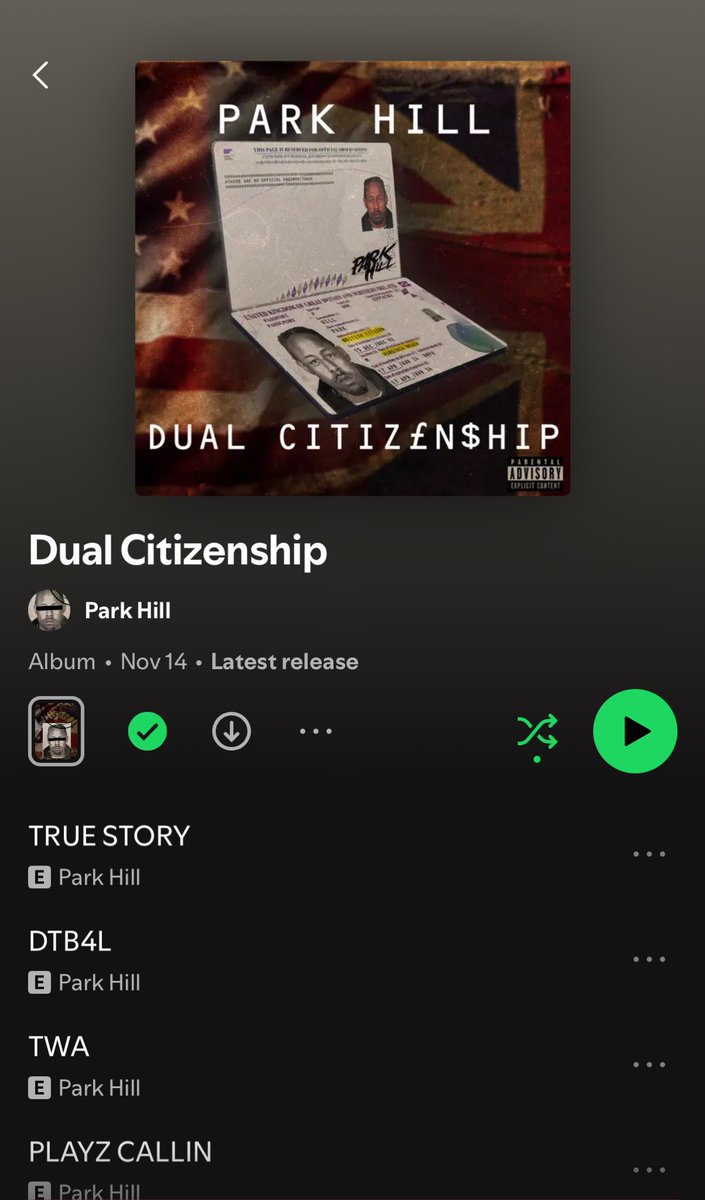 ParkHill6razy's tweet photo. #DualCitizenship has officially been out for a week — huge thank you to everybody who’s been running it up nonstop. The support’s crazy. ❤️‍🔥
Keep your finger on play! let’s make Dual Citizenship blow up for real.
#ParkHill #NewMusicFriday #TrapNB #UndergroundArtist #MusicDiscovery https://t.co/QRj9oxFV8t