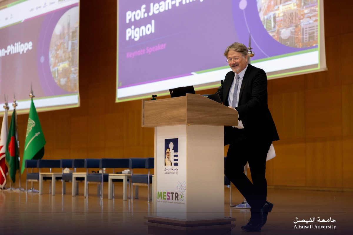 Opening Remarks &amp; Keynote: "Artificial Intelligence (AI) in Therapeutic Radiation Oncology" by Prof. Jean-Philippe Pignol, Consultant Radiation Oncologist. #Alfaisal_University <a href="/Mestro_Org/">MESTRO</a>