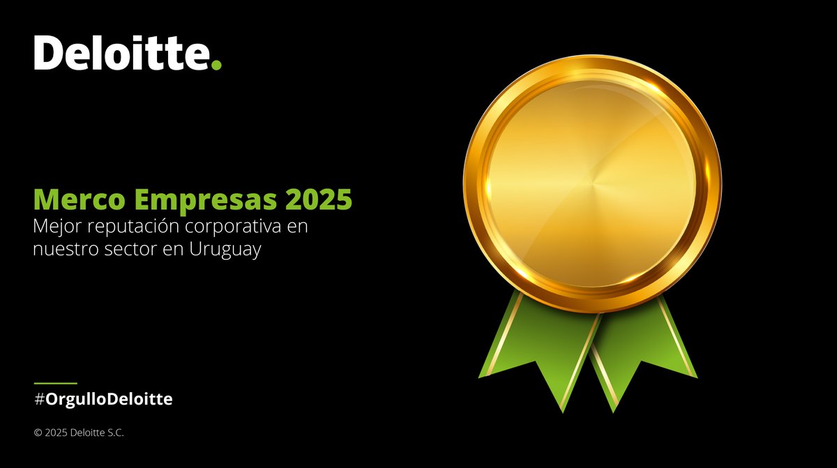 🏆 ¡#OrgulloDeloitte! Fuimos reconocidos por <a href="/mercoranking/">Merco</a> como la empresa con mejor reputación corporativa en su sector en Uruguay en 2025. Seguimos avanzando con ética, integridad y excelencia.

#MercoEmpresas2025 #ReputaciónCorporativa