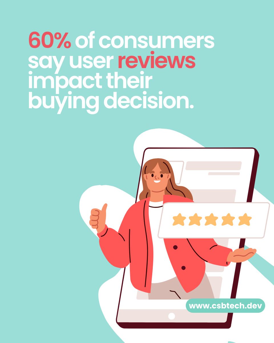 CSBTechEmporium's tweet image. Social proof builds trust faster than any ad.

✨ Tip: Make reviews visible on your product pages and follow up with buyers to request feedback.

💬 Word of mouth is digital now—don’t underestimate it.

#CustomerTrust #EcommerceTips #CSBTech