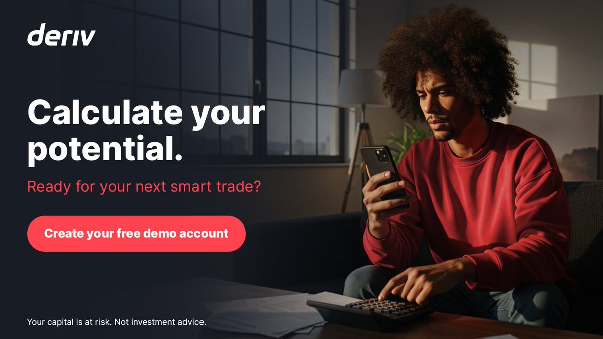 Derivdotcom's tweet image. Calculate your potential. Deriv’s free calculator gives instant clarity on margin, pip value, &amp;amp; swaps. Your next smart trade starts now!

Create your free demo account today! 👉🏻 deriv.link/4oSP4Dt

#Deriv #TradingCalculator #TradeSmarter

Your capital is at risk. Not…