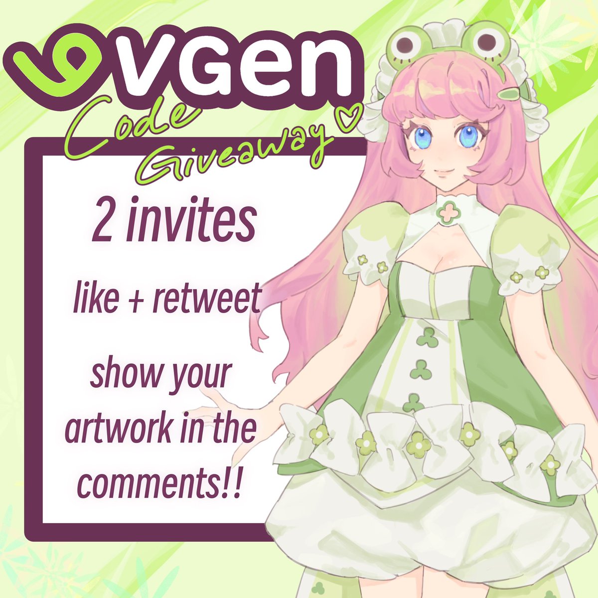 midor_EEEE's tweet image. i just realized that i have VGen codes to spare so i’m giving some away!!

🐸2 winners
🐸like + retweet (follows are always appreciated!)
🐸make sure to comment your artwork and have your dms open!
#VGenCode #vgencodeGiveAway #raffle