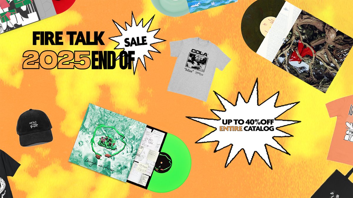 firetalkrecs's tweet image. OUR END OF 2025 SALE IS HERE 🎉

get up to 40% off our catalog — we&apos;re talking Hannah Frances, @womborocks, @lotsofhands, @WildPinkNYC, Cola &amp;amp; more — plus big bundle savings, discounted tees, everything your heart could desire

it&apos;s on - firetalkrecs.com/endof2025