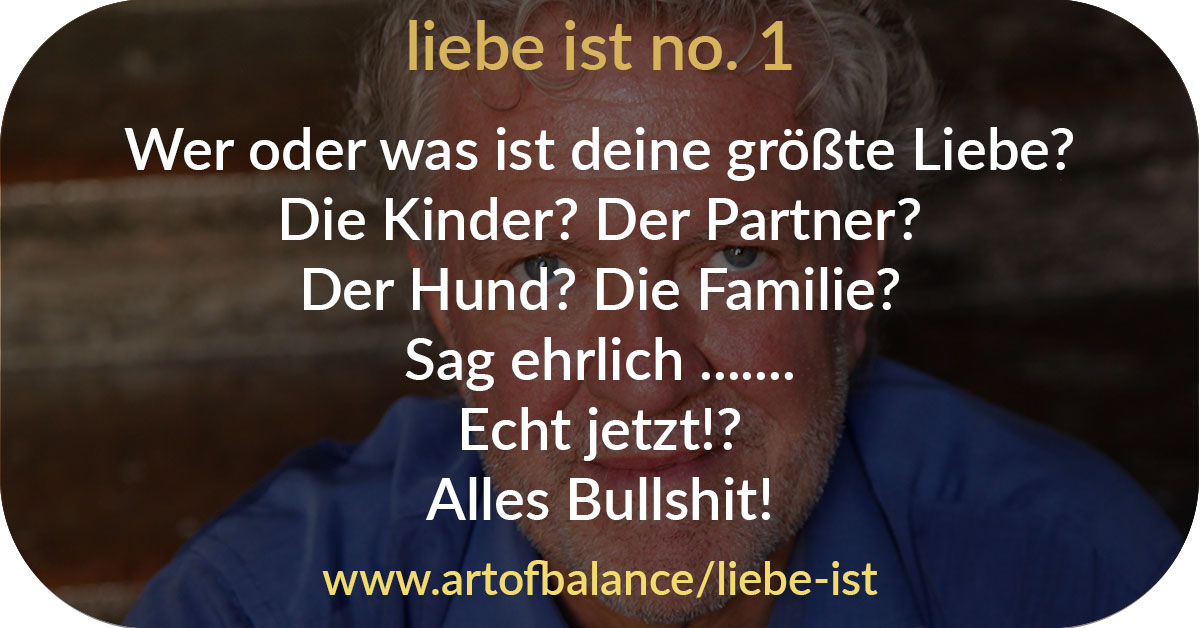 WalterRizek's tweet image. Kinder? Partner? Familie?
Klingt gut.
Fühlt sich richtig an.
Doch Liebe gehört niemandem.
Liebe ist ein Zustand in dir.
Deine größte Liebe war nie jemand anderer.
Sie war immer du.
artofbalance.at/liebe-ist-no-1/
#liebeist #mikroblog #liebe #selbstliebe #herzraum #bewusstsein
