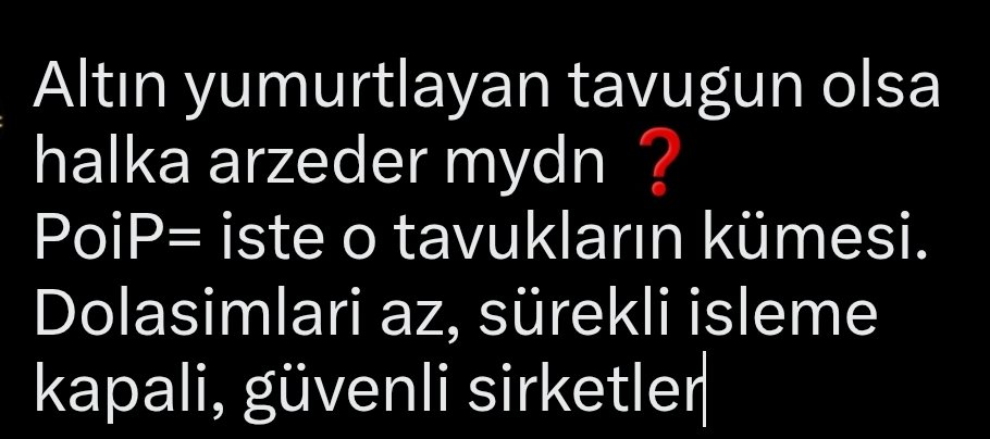 🔸Al sat trade etmeyi denedim. Düşüş v yükselişi 2-3 yakaladm. 4. deki hatam hepsini götürdü.beceremedm 
🔸Viop v varant yapamam.08:30 v 18:30 arası yoğun mesaim var
🔸Mesaim ndniyle sürekli isleme açik hisseler de alamiyom.bakamam
🔸 Mecburum= UCUZ PoiP AL, x10 YAPINCA SAT